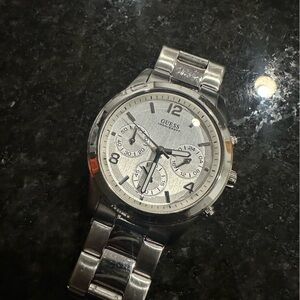Guess Metallic Silver Watch